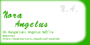 nora angelus business card